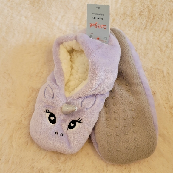 Cat & Jack Shoes Nwt Target Cat And Jack People Unicorn Slippers